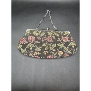 Vintage Tapestry Kiss-Lock Clutch